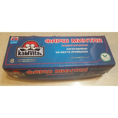 Фарш из брюшек минтая (блочное) мор., 600г